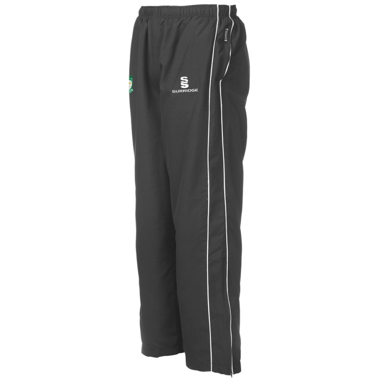 Classic Tracksuit Pant With Thigh Length Zip Black Mens